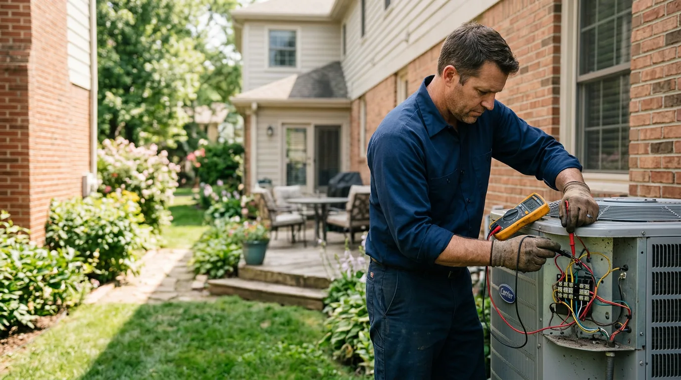 HVAC technician working near Stuyvesant Falls, NY
